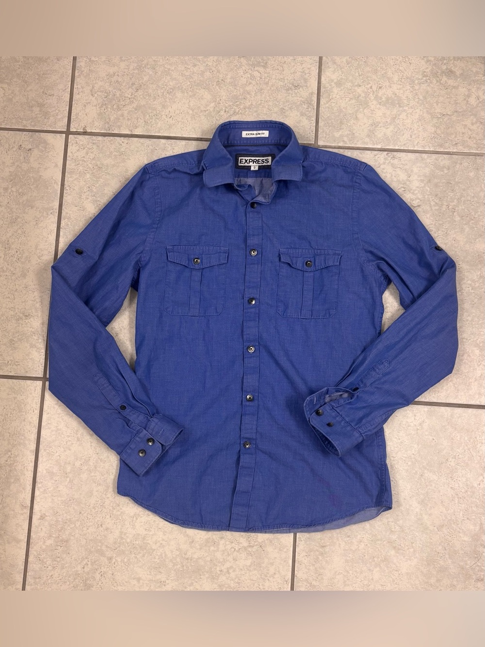 Express Men’s Long-Sleeve Button-Up Shirt